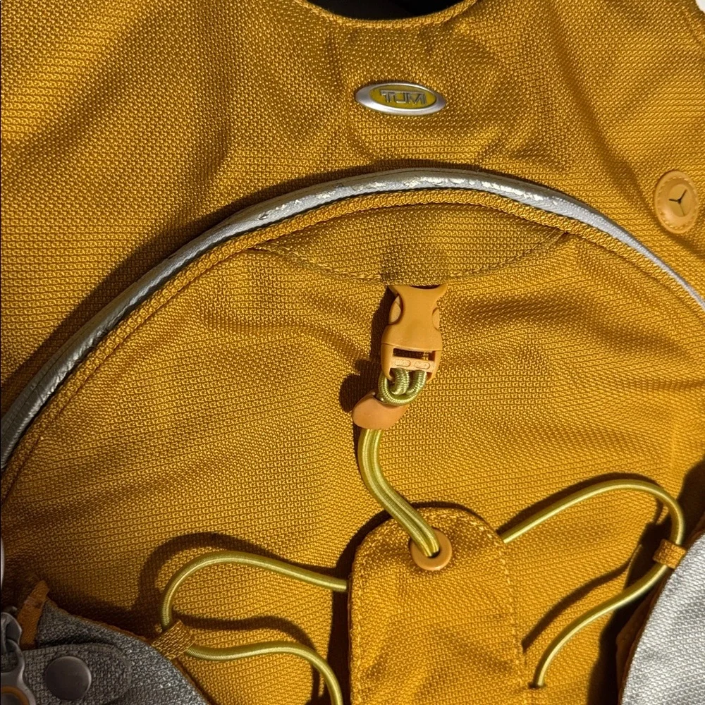 Tumi Ducati Backpack mustard pre owned AS IS